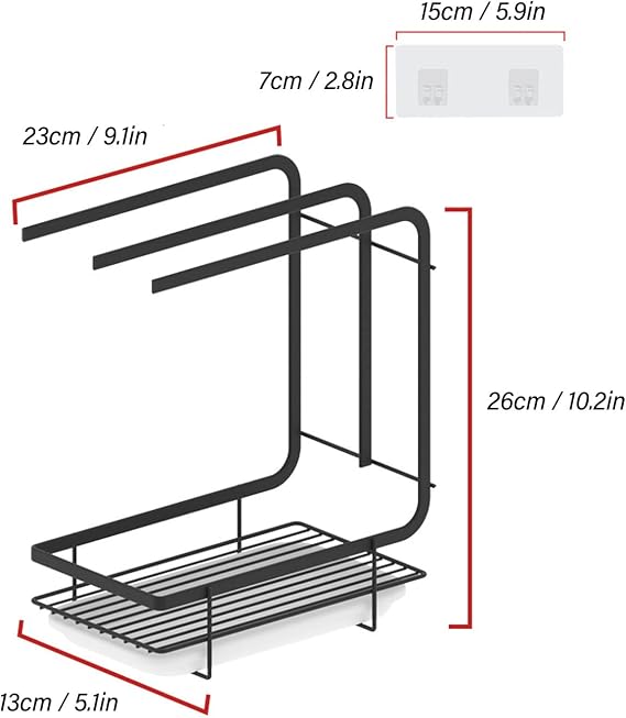 Multi-Purpose Dish Towel Rack – Drying Holder with Drain Tray 🧺✨
