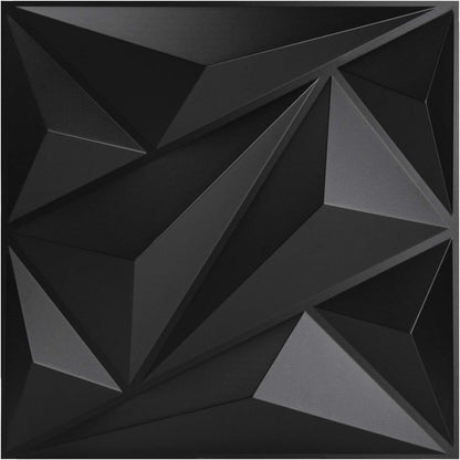 PVC 3D Black Diamond Wall Panels