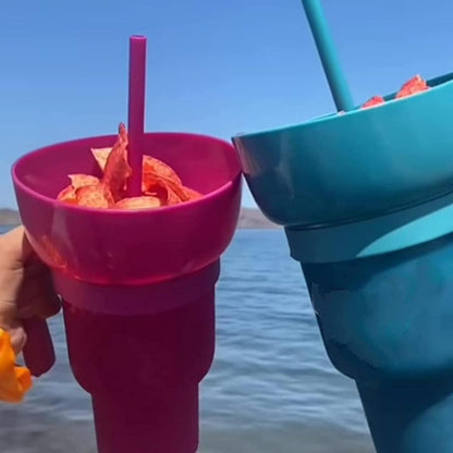 Drink and Snack Cup in One