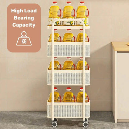 Slim Rolling Storage Cart – Multi-Tier Kitchen Organizer with Wheels 🛒✨