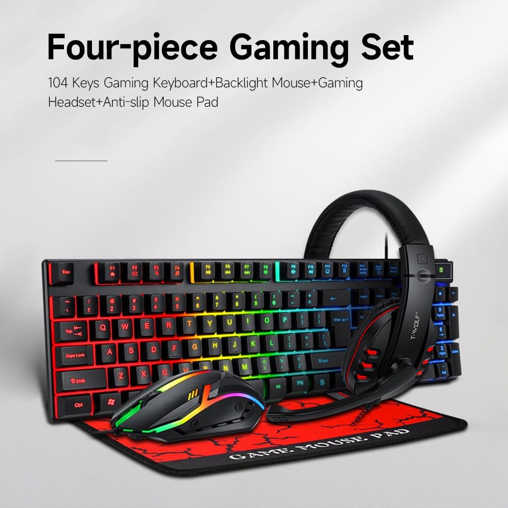 4 in 1 Gaming Combo ( Keyboard - headset - mousepad - mouse )
