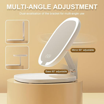 Rechargeable LED Makeup Mirror – Touch Dimmable ✨🪞