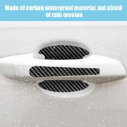 8PCS/SET Carbon Fiber Car Door Handle Protector Cover Inner Bowl Anti Scratch Sticker