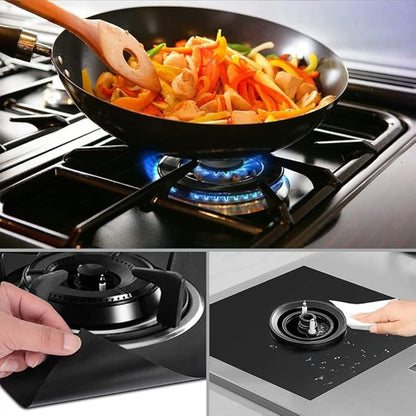 6PCS Gas Stove Protector Liners – Reusable Heat Resistant Pads