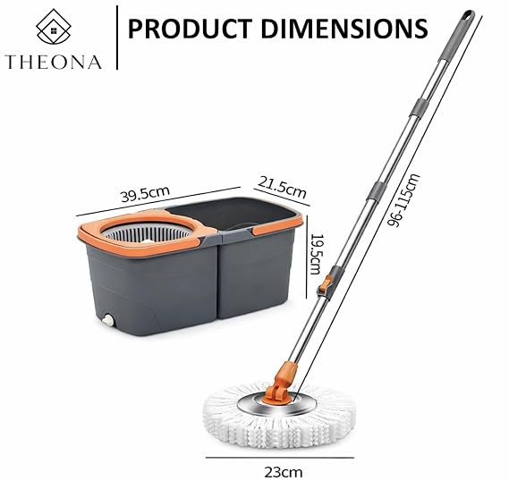 360° Spin Mop & Dual Bucket Set 🧹🪣