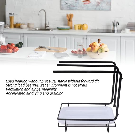 Multi-Purpose Dish Towel Rack – Drying Holder with Drain Tray 🧺✨