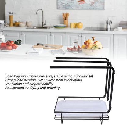 Multi-Purpose Dish Towel Rack – Drying Holder with Drain Tray 🧺✨