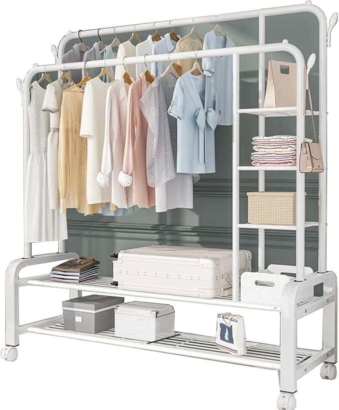 Heavy-Duty Clothes Drying Rack with Wheels-B 👕🧺