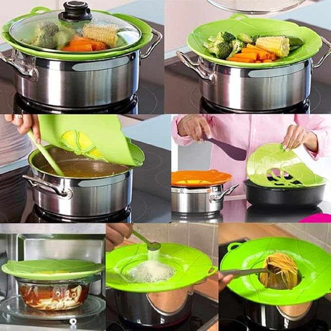 Silicone Spill Stopper Lid – Anti-Boil Over Cooking Cover