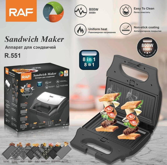 RAF 8 in 1 Sandwich Waffle Maker