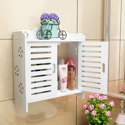 Wall-Mounted Bathroom Storage Shelf – No Drill Organizer