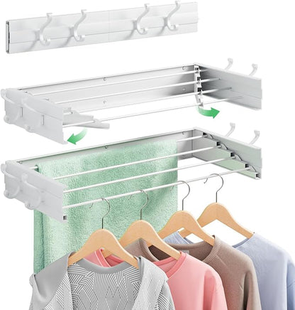 Foldable Wall-Mounted Drying Rack – 23.5" 👕🧺✨