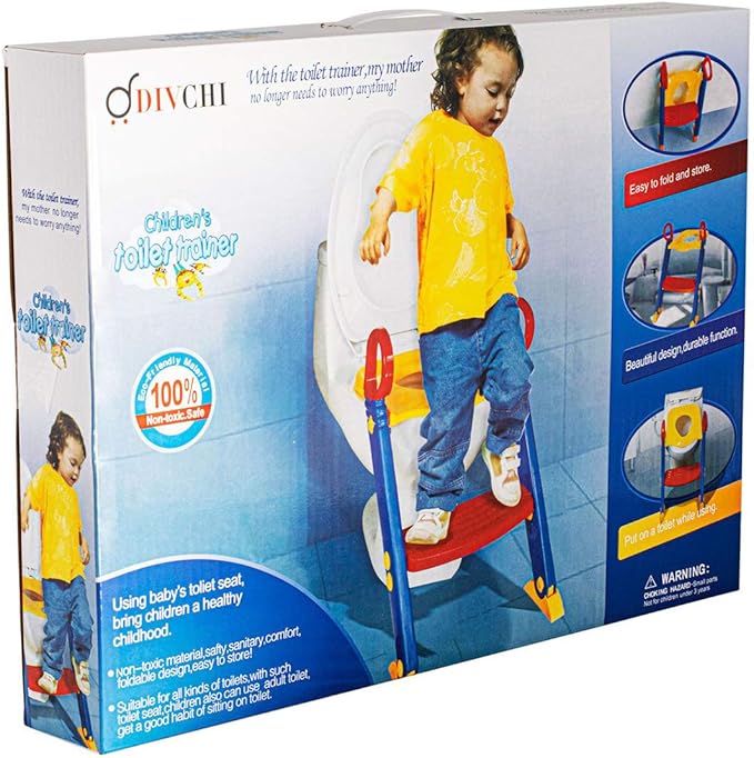 Baby Potty Training Seat – Foldable Toilet Trainer with Ladder