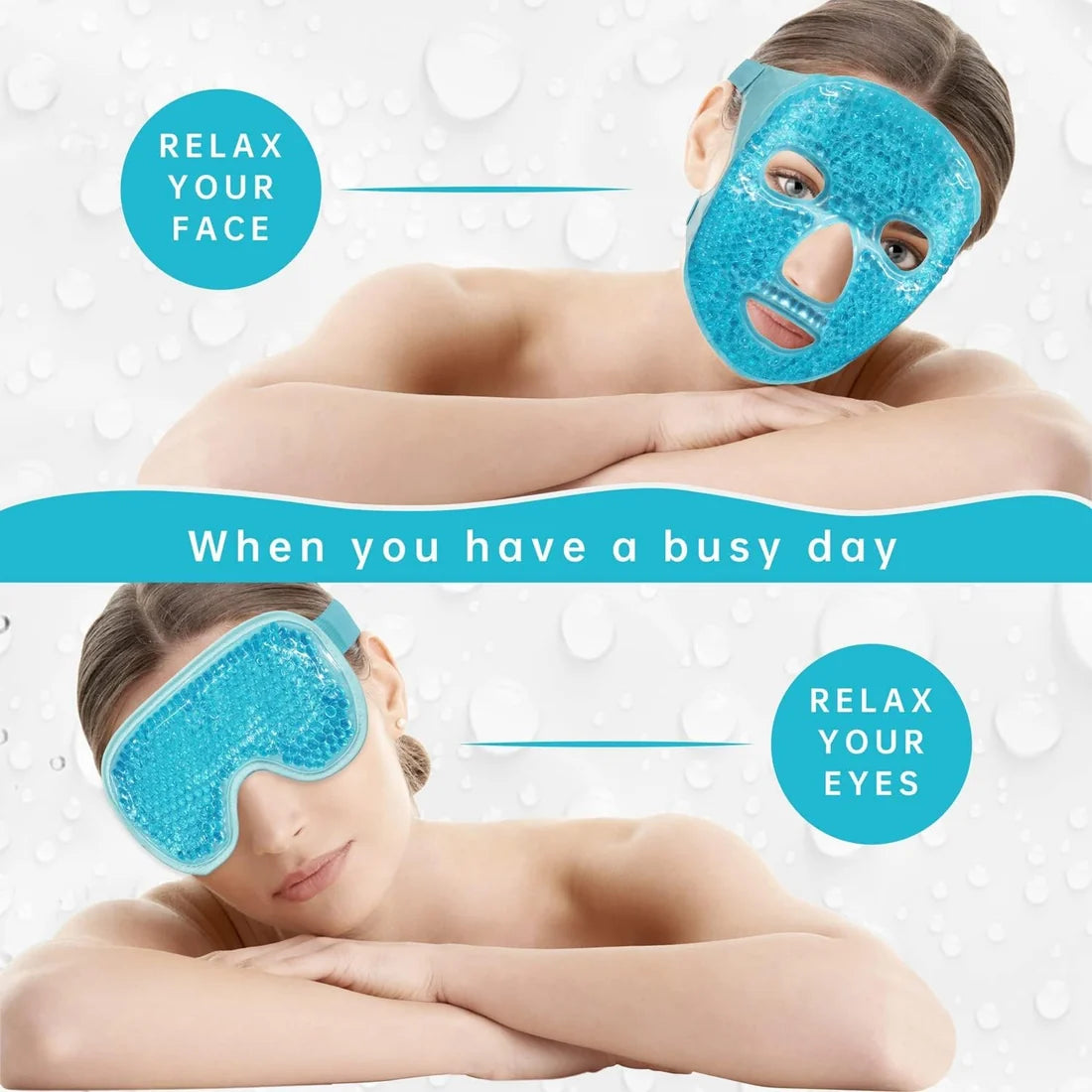 Reusable Gel Face Mask – Hot & Cold Therapy Mask