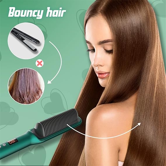 2-in-1 Hair Straightening Comb ✨💇‍♀️