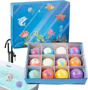 12-Piece Kids Bath Bomb Set 🛁🌊🐠