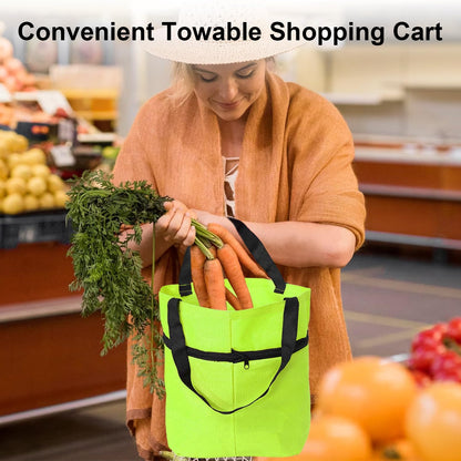 Collapsible Shopping Trolley Bag – Foldable Cart with Wheels