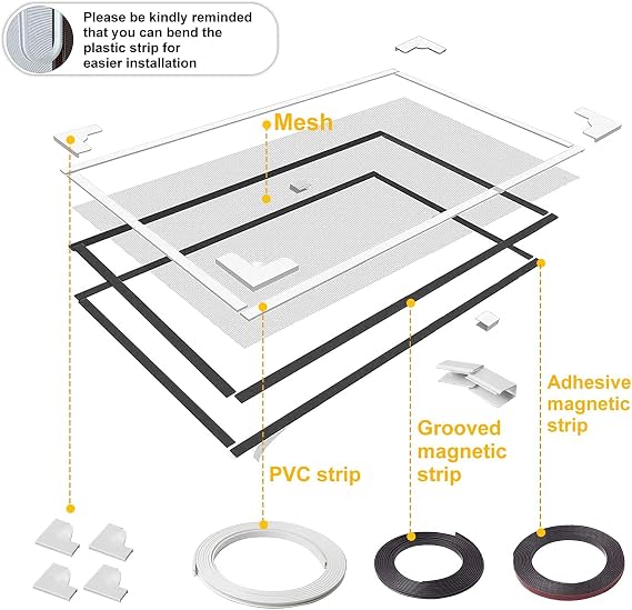 Adjustable Magnetic Window Fly Screen – Mosquito Mesh 🪟🦟
