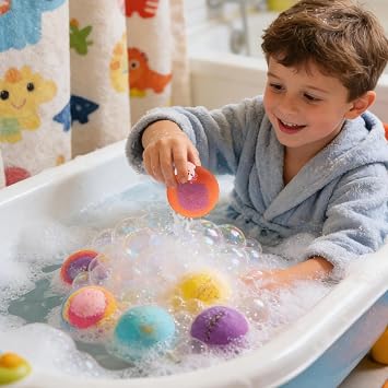 12-Piece Kids Bath Bomb Set 🛁🌊🐠