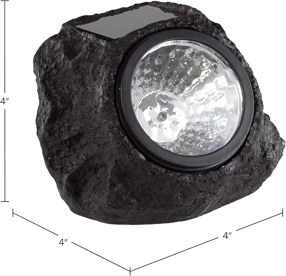 LED Solar Rock Lights – Set of 4 ☀️🪨✨