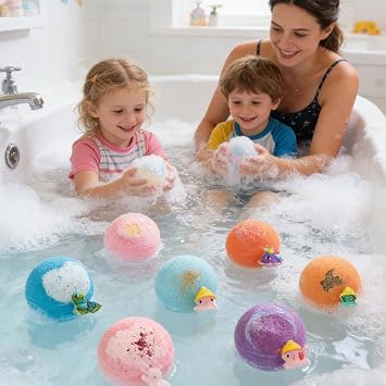 12-Piece Kids Bath Bomb Set 🛁🌊🐠