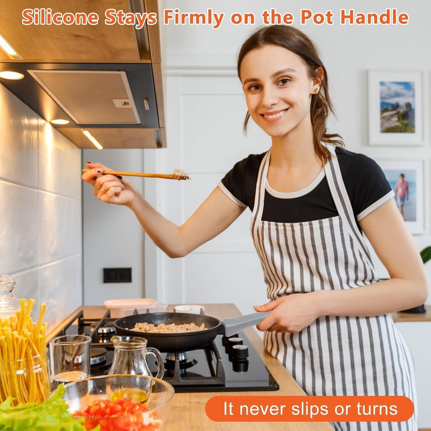 Silicone Pot Handle Cover – Heat Resistant Anti-Scald Grip