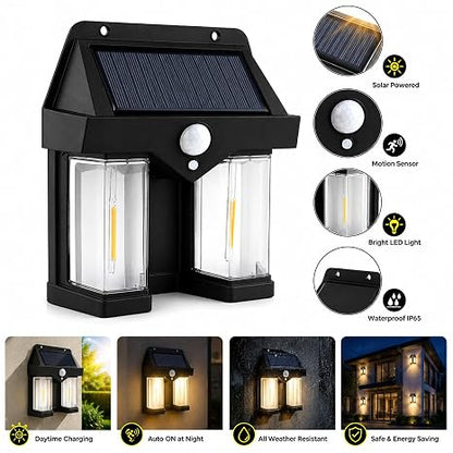 Solar LED Wall Light with Motion Sensor ☀️💡