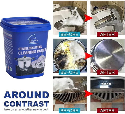 Stainless Steel Cookware Cleaning Paste – Heavy-Duty Pot & Oven Cleaner ✨🧽