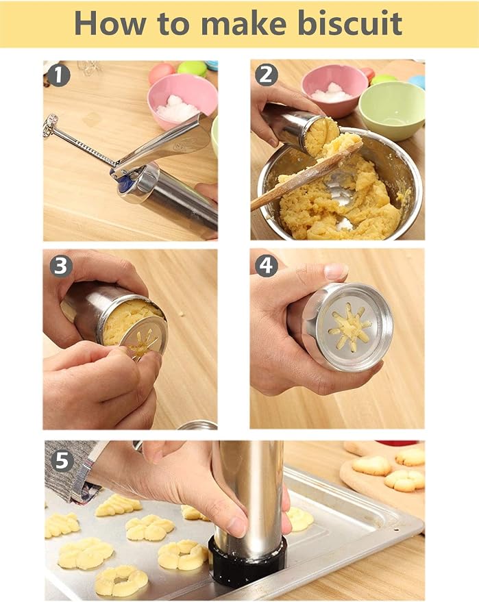 Stainless Steel Cookie Press & Churro Maker 🍪✨