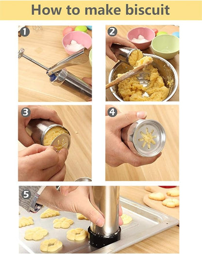 Stainless Steel Cookie Press & Churro Maker 🍪✨