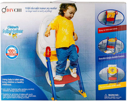 Baby Potty Training Seat – Foldable Toilet Trainer with Ladder