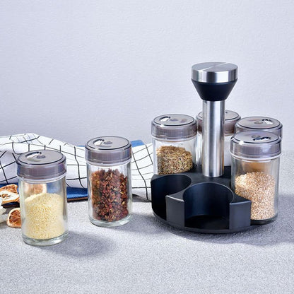 6-Jar Revolving Spice Rack Organizer