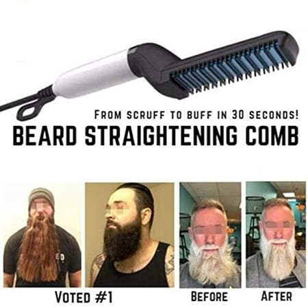 10W Electric Beard Hair Straightener With Ceramic Heating Plate