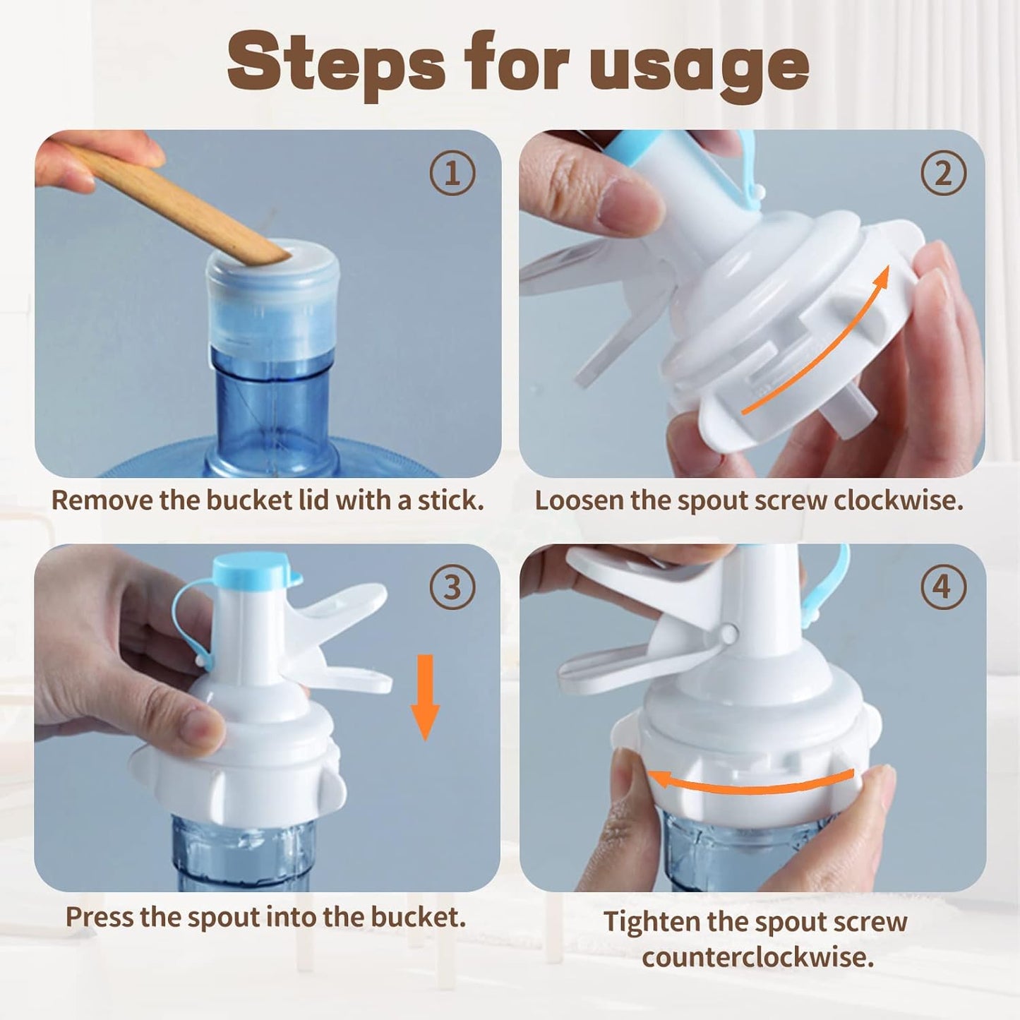 Portable Water Gallon Stand with Faucet