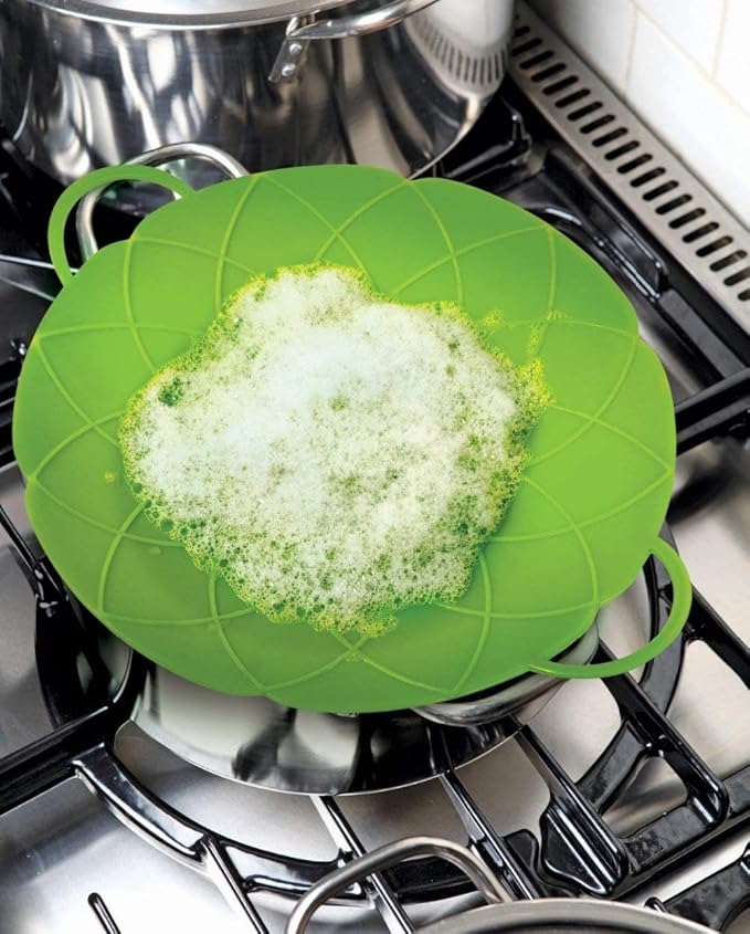 Silicone Spill Stopper Lid – Anti-Boil Over Cooking Cover