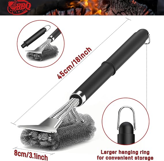 Heavy Duty BBQ Grill Brush & Scraper 🔥🍖