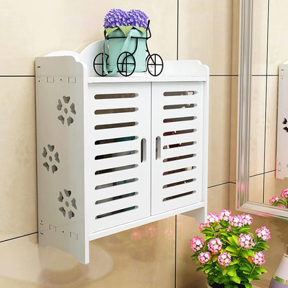 Wall-Mounted Bathroom Storage Shelf – No Drill Organizer