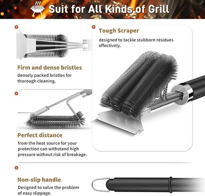 Heavy Duty BBQ Grill Brush & Scraper 🔥🍖