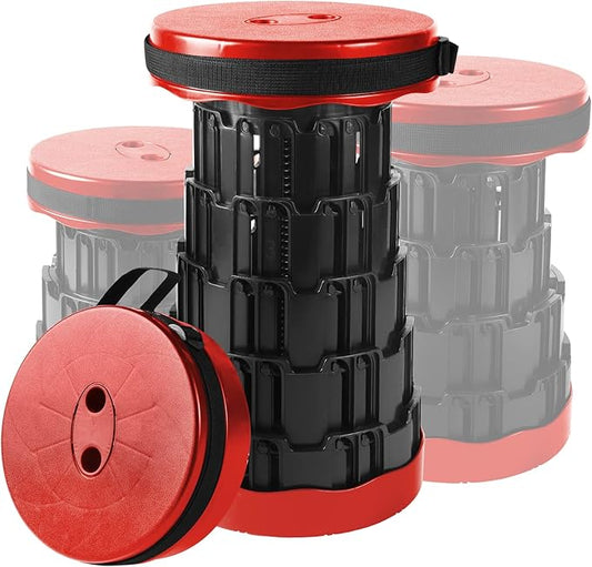 Portable Folding Stool – Adjustable Telescopic Seat 🔴✨