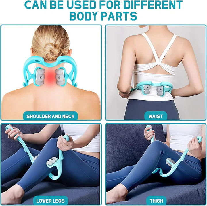 Hand Neck Massager with Rollers