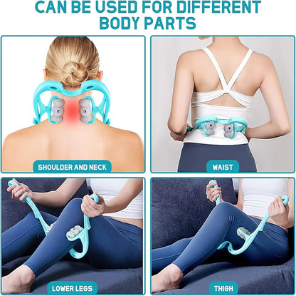 Hand Neck Massager with Rollers