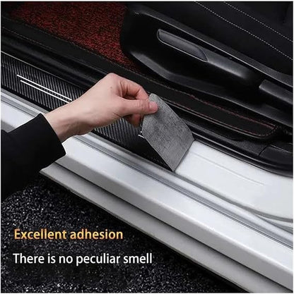 4 Pcs Car Door Logo Stickers Carbon Fiber