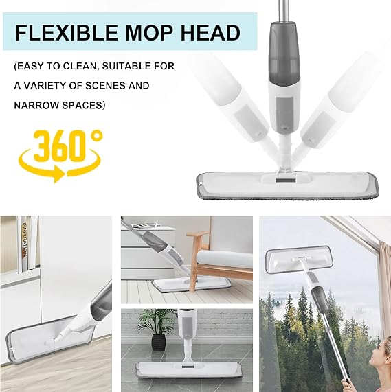 Microfiber Spray Mop with Refillable Bottle 🧹💦