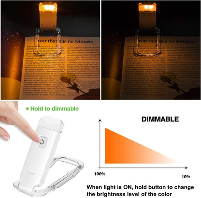 Rechargeable Reading Light Clip on Books
