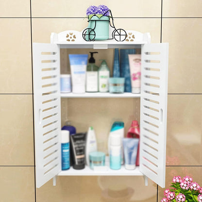 Wall-Mounted Bathroom Storage Shelf – No Drill Organizer