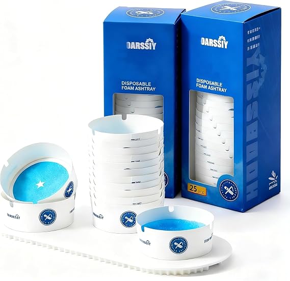 Disposable Foam Ashtrays – 25PCS 🚬🧼
