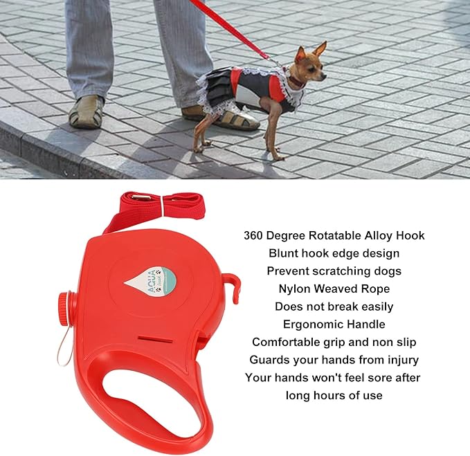 4-in-1 Retractable Dog Leash – Water Bottle & Bowl Set