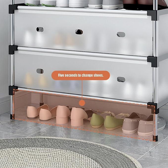 7-Tier Dustproof Shoe Rack – Space-Saving Storage Cabinet 👟✨