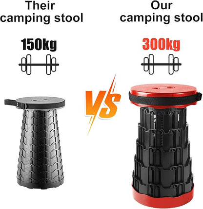 Portable Folding Stool – Adjustable Telescopic Seat 🔴✨