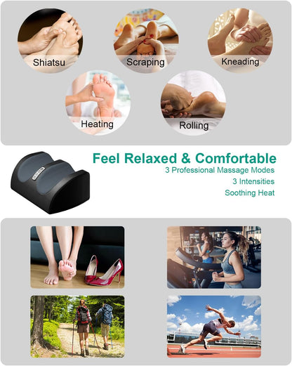 Shiatsu Foot & Calf Massager with Heat – Deep Relaxation Therapy